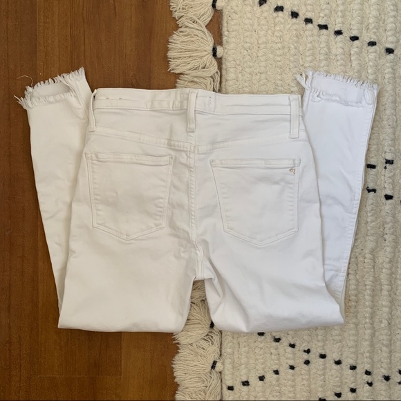 ❌SOLD❌ Madewell || White Button-Up Skinny Jeans - Picture 2 of 5